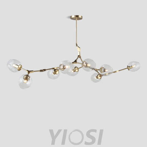 Metal Horizontal Globe Bubble Chandelier - Frown-1-Yiosilamp