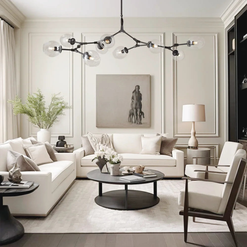 Metal Horizontal Globe Bubble Chandelier - Frown-1-Yiosilamp