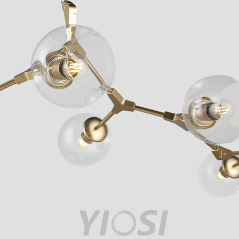 Metal Horizontal Globe Bubble Chandelier - Frown-1-Yiosilamp