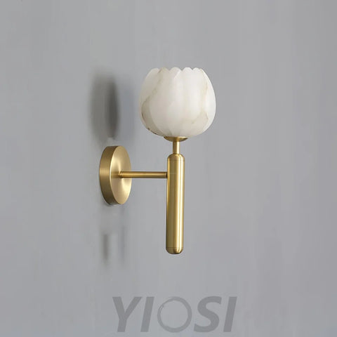 Mian Wall Sconce Alabaster - Alabaster, Alabaster Wall Lamp-1-Yiosilamp