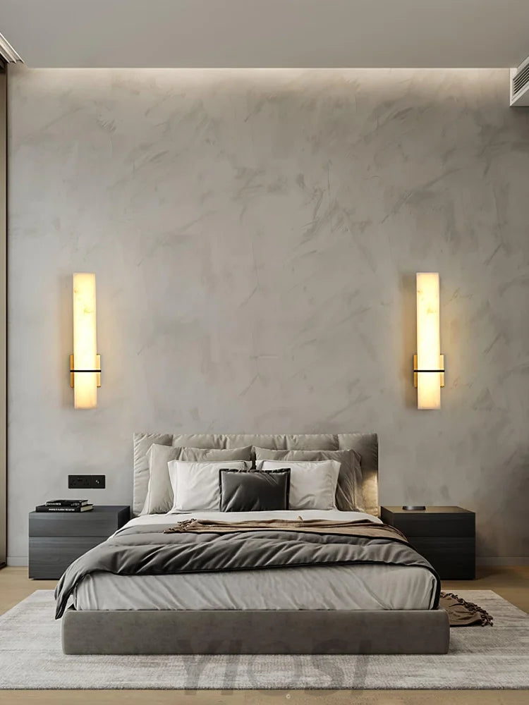 Milan Alabaster Wall Sconce Style A - Alabaster, Alabaster Wall Lamp-1-Yiosilamp