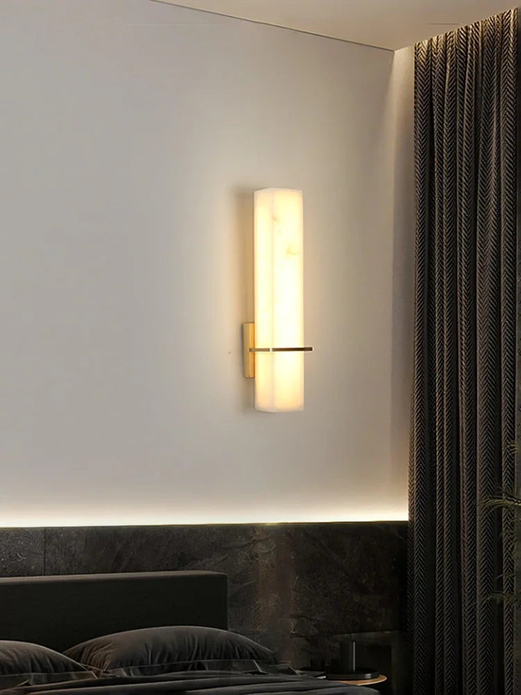 Milan Alabaster Wall Sconce Style A - Alabaster, Alabaster Wall Lamp-1-Yiosilamp