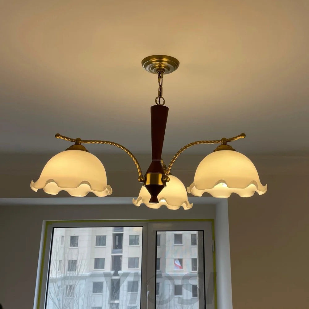 Milky Flower Chandelier ∅ 27.6″ - Zahara-1-Yiosilamp