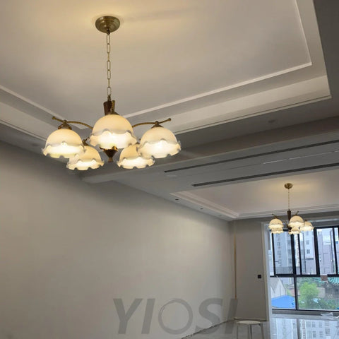 Milky Flower Chandelier ∅ 27.6″ - Zahara-1-Yiosilamp
