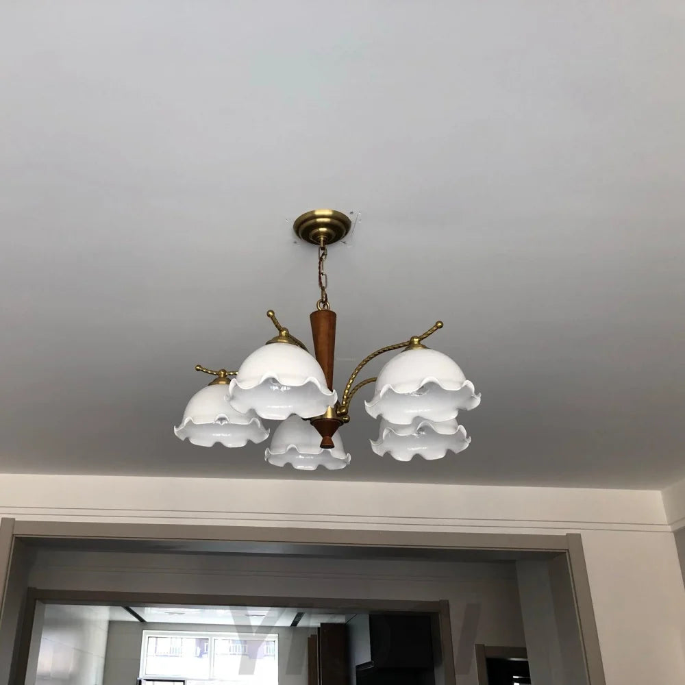 Milky Flower Chandelier ∅ 27.6″ - Zahara-1-Yiosilamp