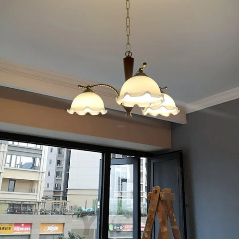 Milky Flower Chandelier ∅ 27.6″ - Zahara-1-Yiosilamp