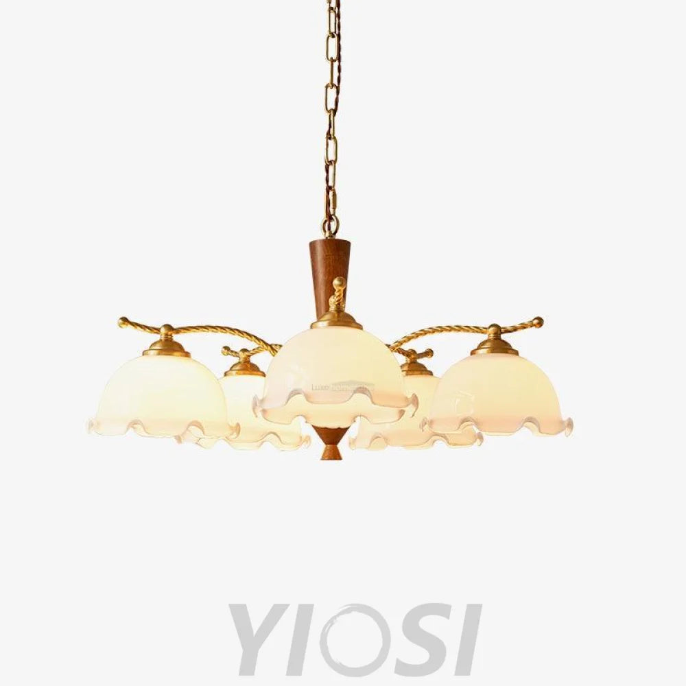 Milky Flower Chandelier ∅ 27.6″ - Zahara-1-Yiosilamp