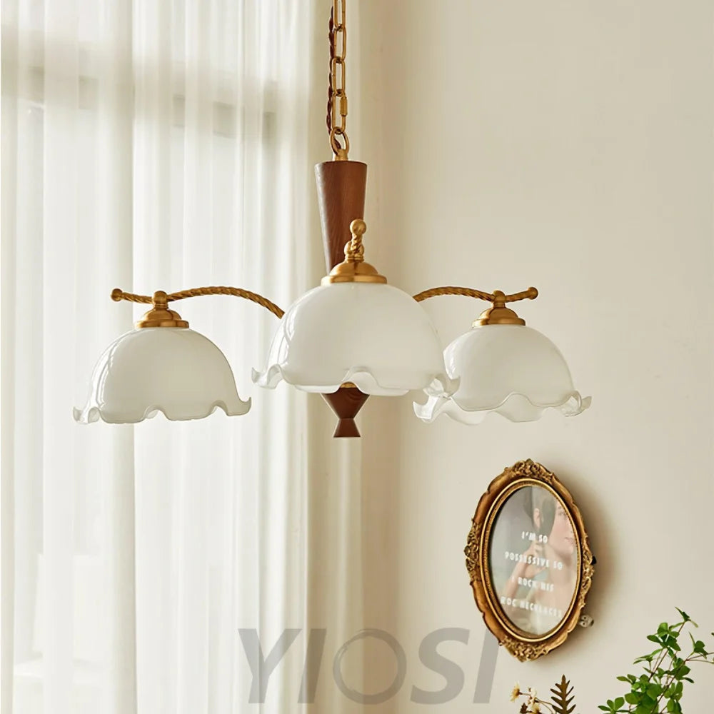 Milky Flower Chandelier ∅ 27.6″ - Zahara-1-Yiosilamp