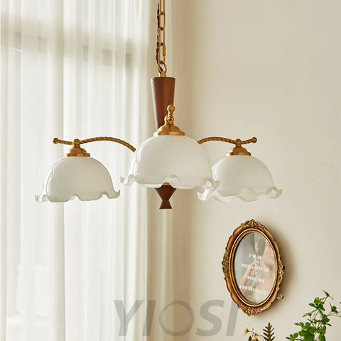 Milky Flower Chandelier ∅ 27.6″ - Zahara-1-Yiosilamp