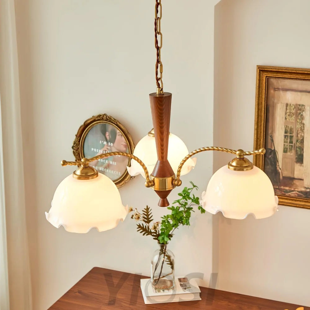 Milky Flower Chandelier ∅ 27.6″ - Zahara-1-Yiosilamp