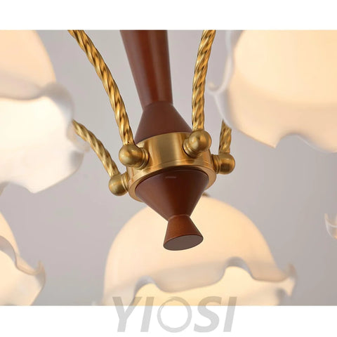 Milky Flower Chandelier ∅ 27.6″ - Zahara-1-Yiosilamp