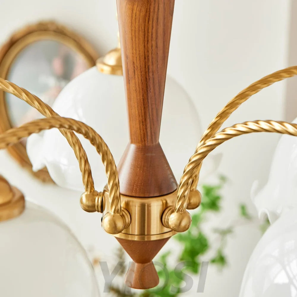 Milky Flower Chandelier ∅ 27.6″ - Zahara-1-Yiosilamp