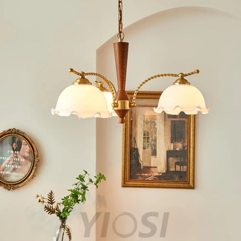 Milky Flower Chandelier ∅ 27.6″ - Zahara-1-Yiosilamp