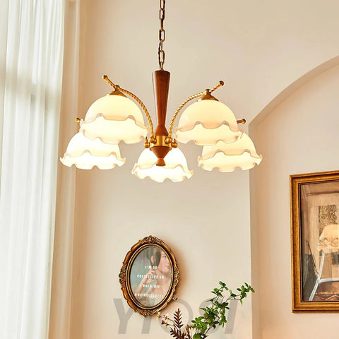 Milky Flower Chandelier ∅ 27.6″ - Zahara-1-Yiosilamp