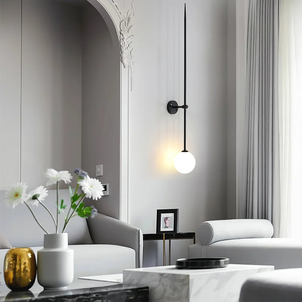 Vakkerlight Mobile Wall Lamp – Sleek Gold & Black Metal Glass Light