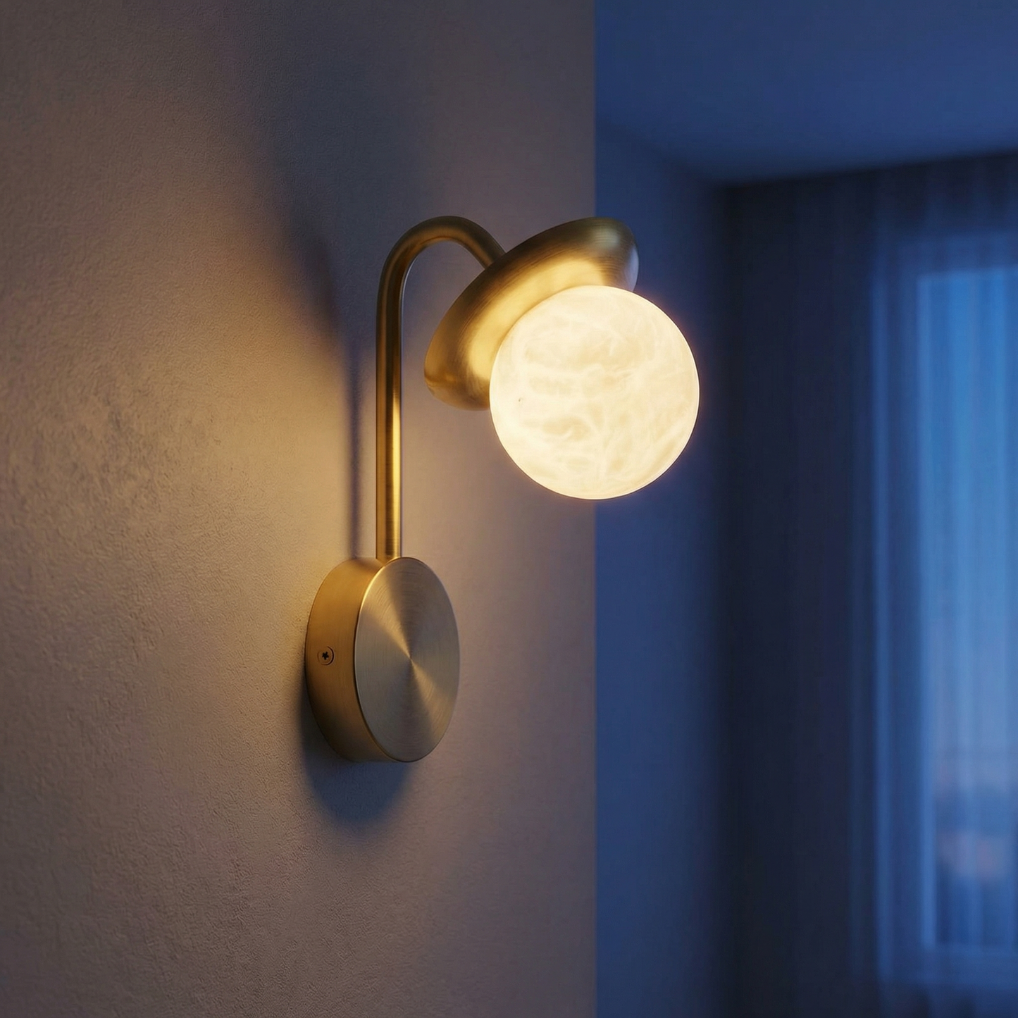 Yiosi Arbor Branch Single Bud Alabaster Wall Sconce - Image 2