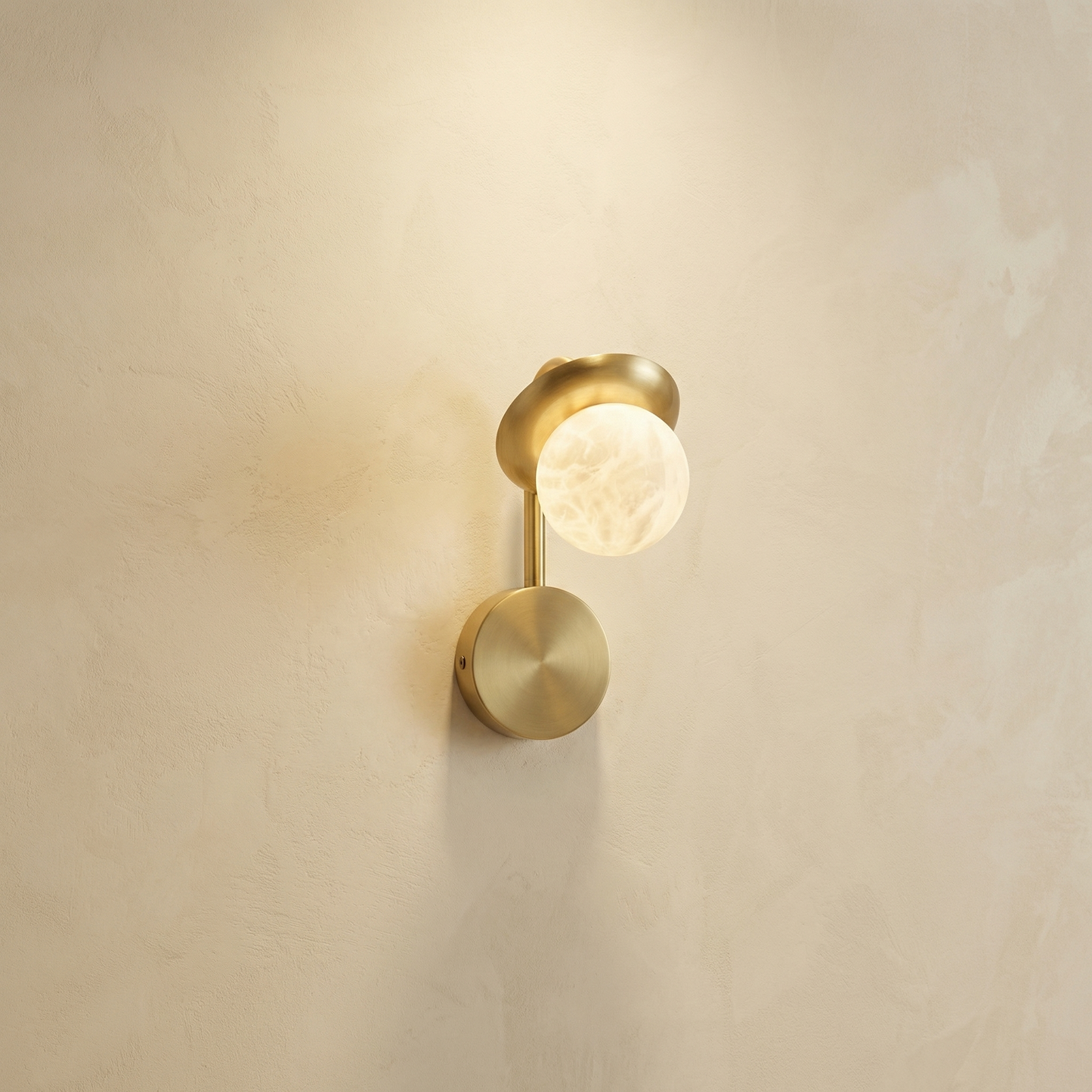 Yiosi Arbor Branch Single Bud Alabaster Wall Sconce - Image 1