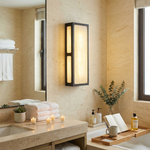 Yiosi Lantern Box Tall Pillar Alabaster Wall Sconce - Image 5