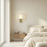 Yiosi Terra Slice Half Moon Alabaster Wall Sconce - Image 4
