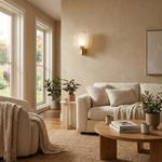 Yiosi Terra Slice Half Moon Alabaster Wall Sconce - Image 5