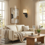 Yiosi Bell Sconce Capsule Alabaster Black Wall Sconce - Image 5