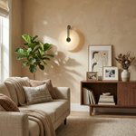 Yiosi Sculpted Form Disc Halo Alabaster Wall Sconce - Image 5