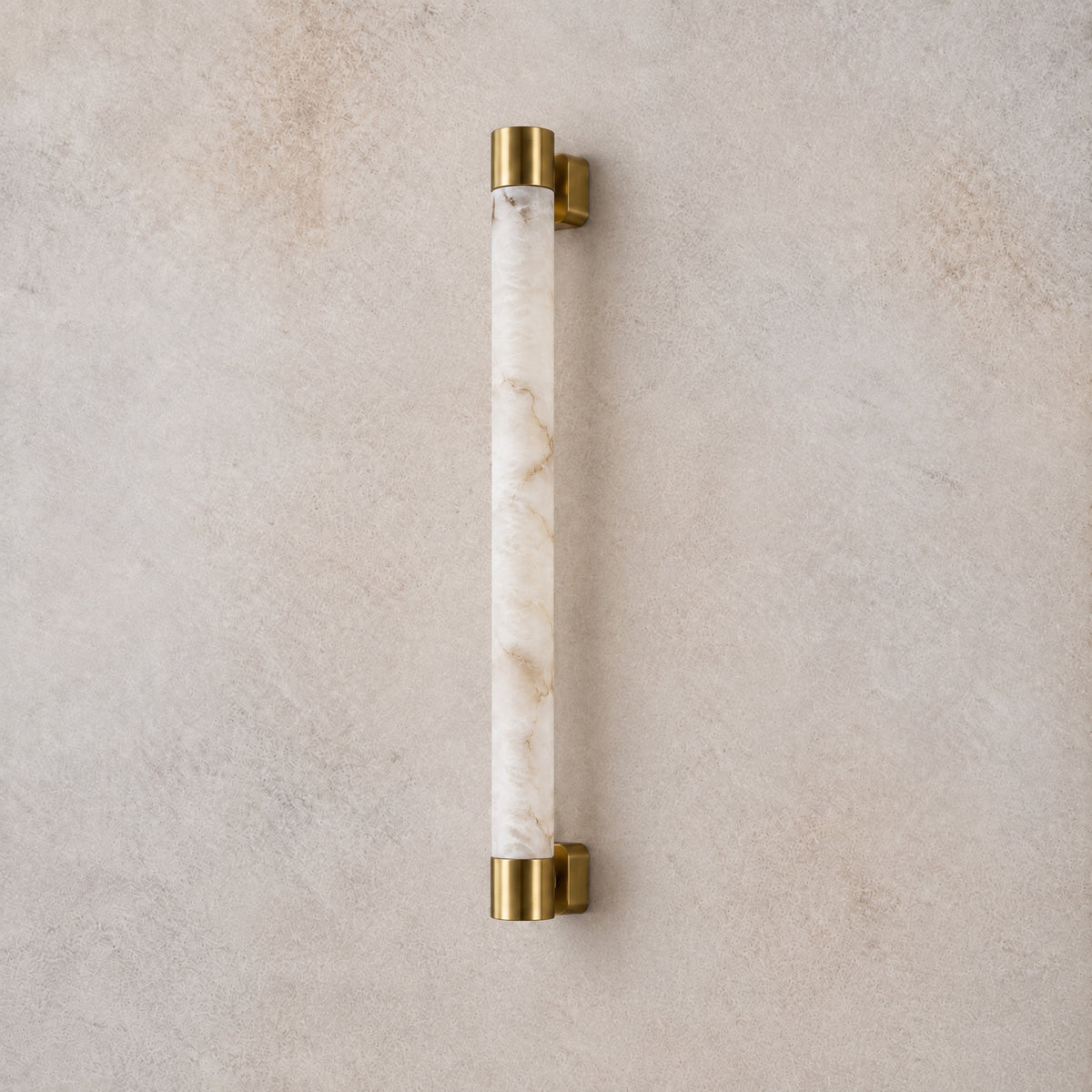 Pillar Light Slim Rod Alabaster Column Wall Sconce – lights off