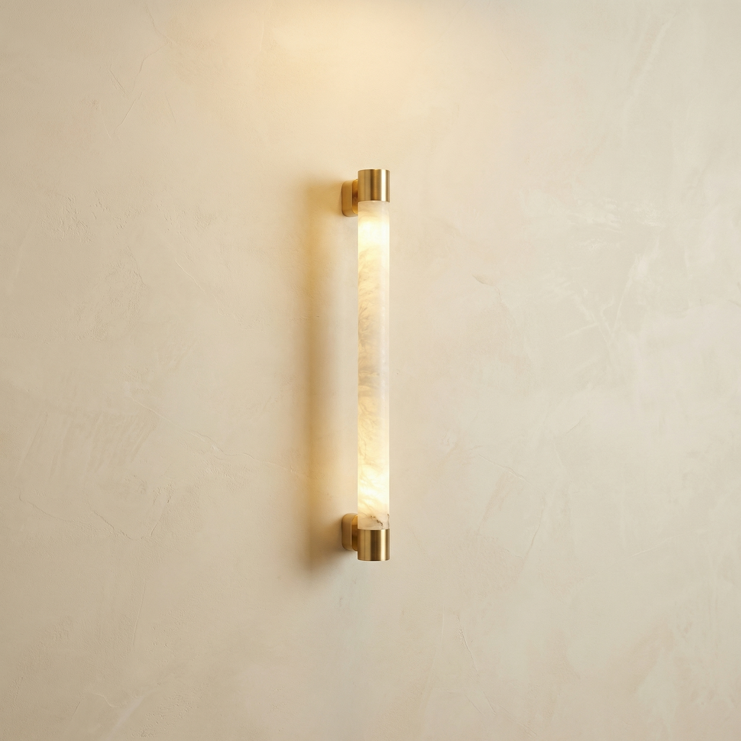 Yiosi Pillar Light Slim Rod Alabaster Column Wall Sconce - Image 1