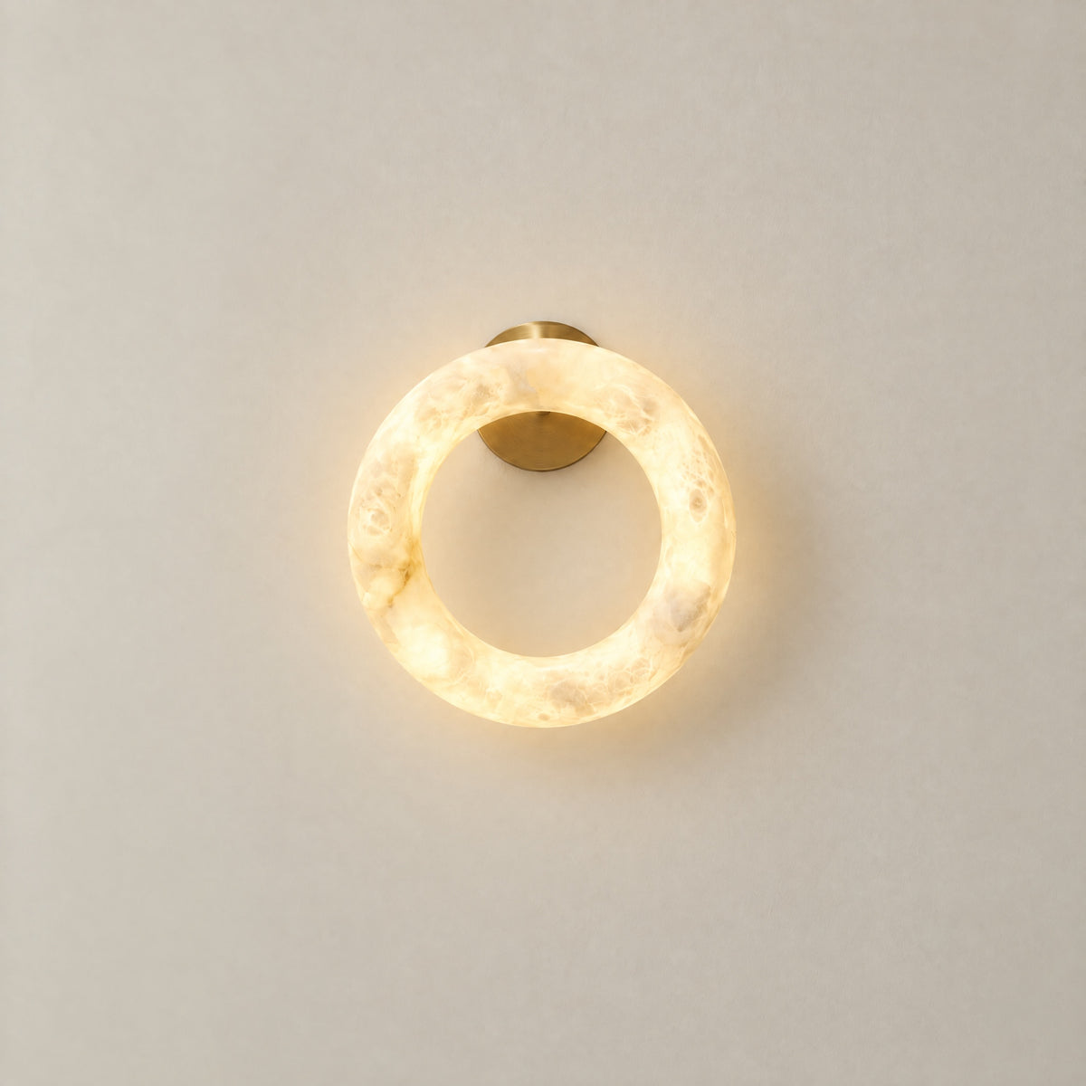Halo Ring Glowing Ring Alabaster Wall Sconce