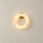 Halo Ring Glowing Ring Alabaster Wall Sconce – lights on