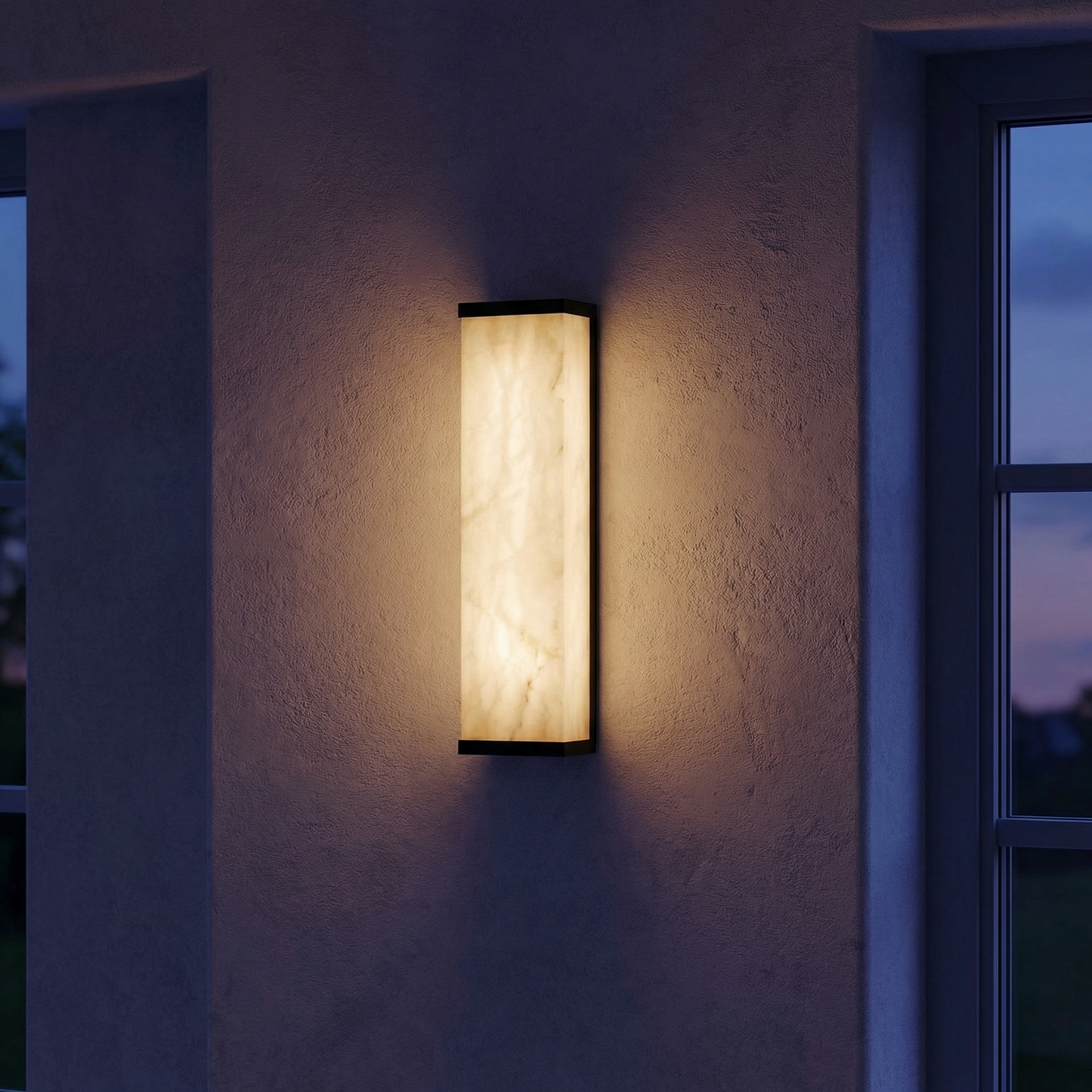 Yiosi Lantern Box Minimal Alabaster Panel Wall Sconce - Image 2