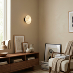 Yiosi Luna Disc Mini Puck Alabaster Wall Sconce - Image 5