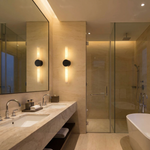 Yiosi Linear Rod Double Ended Alabaster Wall Sconce - Image 3
