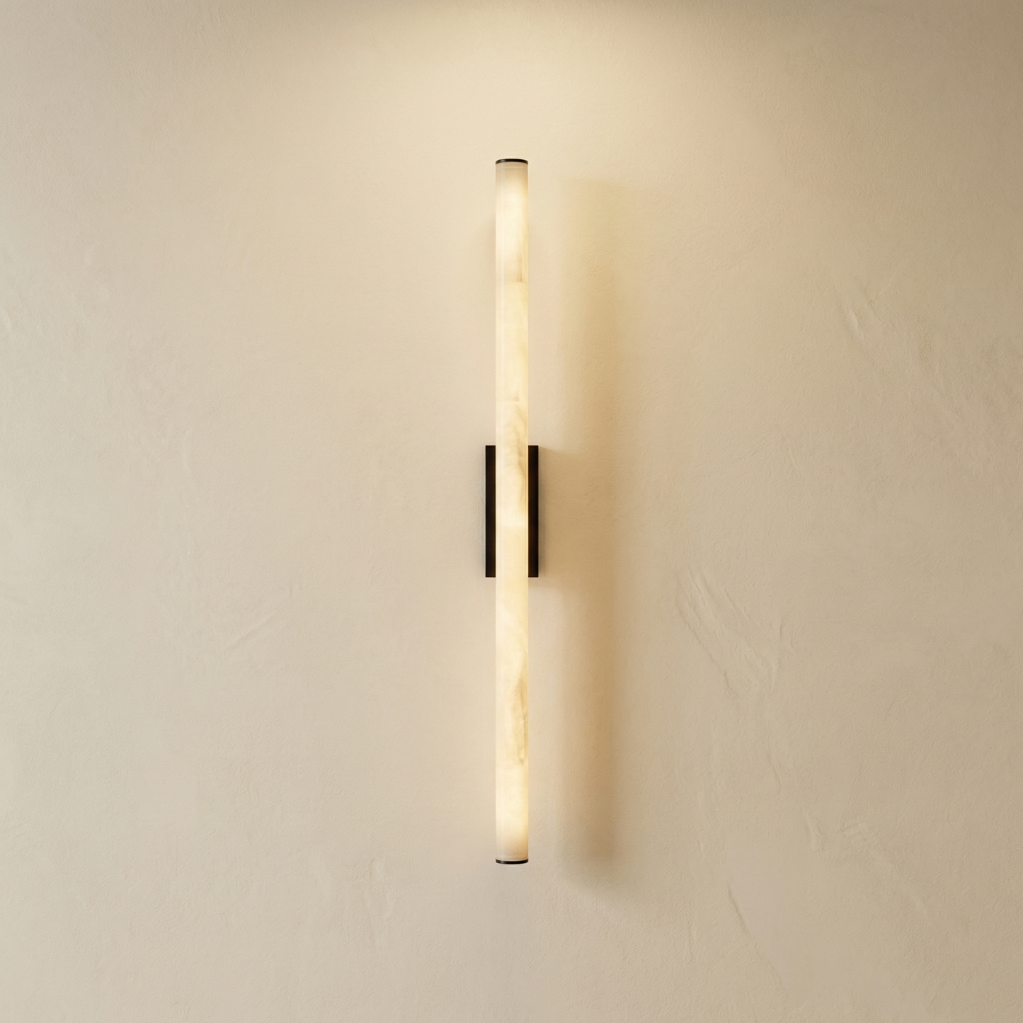 Yiosi Linear Rod Slim Long Alabaster Stick Wall Sconce - Image 1