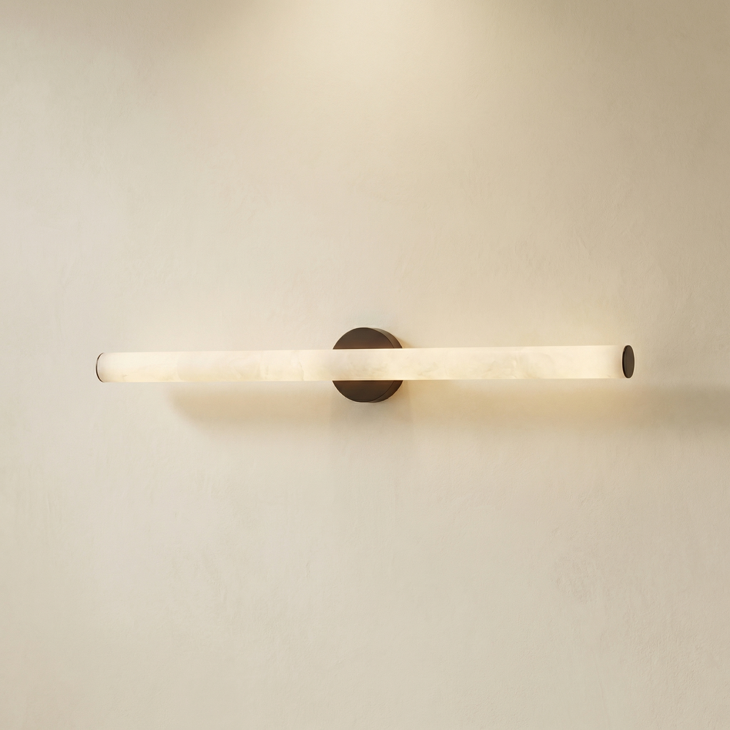 Yiosi Linear Rod Extra Long Alabaster Tube Wall Sconce - Image 1