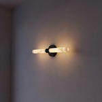Yiosi Linear Rod Medium Alabaster Tube Wall Sconce - Image 2