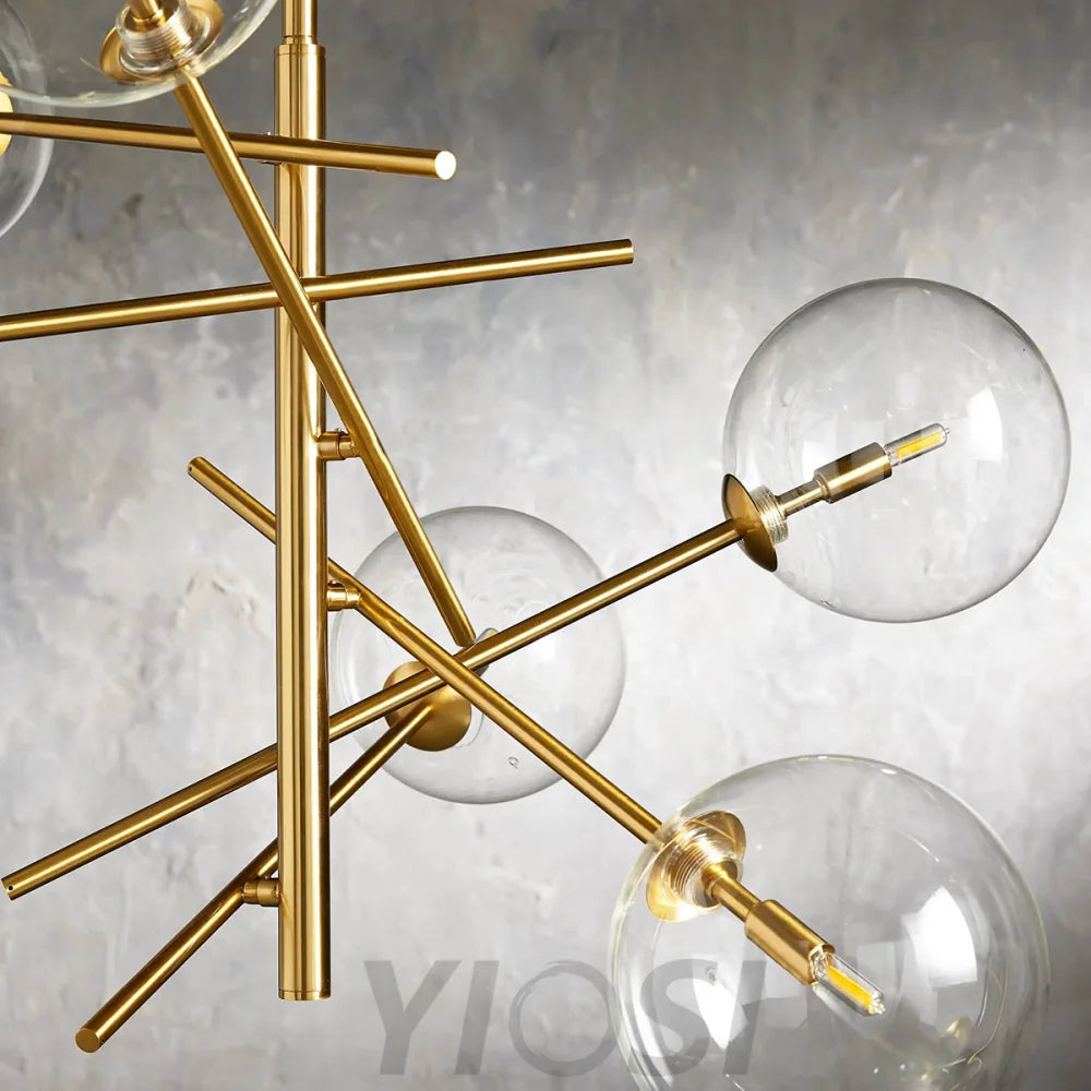 Moder Apollo Glass Ball Chandelier Chandelier