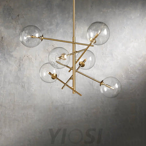 Moder Apollo Glass Ball Chandelier Chandelier