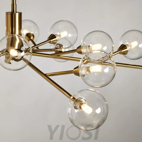 Moder Apollo Glass Ball Round Chandelier Chandelier