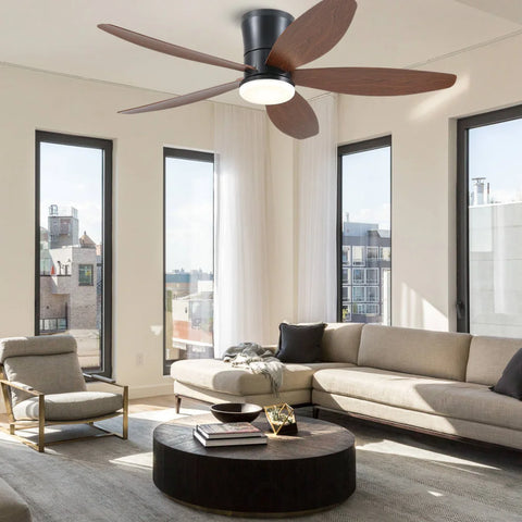 Modern 5-Blade Recessed Ceiling Fan with LED Light & Remote – 36’’/42’’/48’’ ceiling light