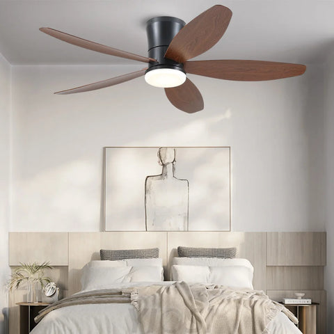 Modern 5-Blade Recessed Ceiling Fan with LED Light & Remote – 36’’/42’’/48’’ ceiling light