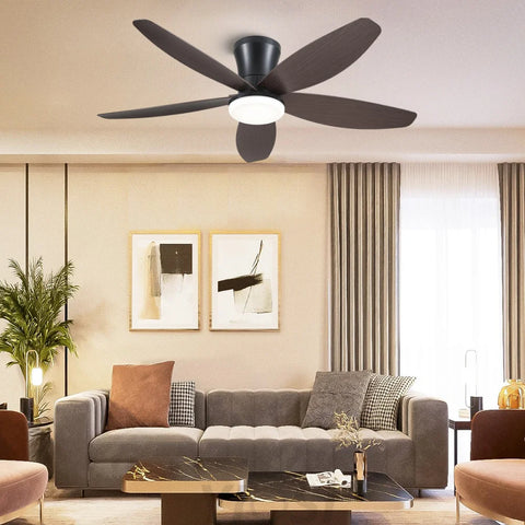 Modern 5-Blade Recessed Ceiling Fan with LED Light & Remote – 36’’/42’’/48’’ ceiling light