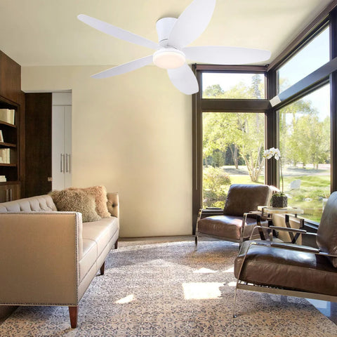 Modern 5-Blade Recessed Ceiling Fan with LED Light & Remote – 36’’/42’’/48’’ ceiling light