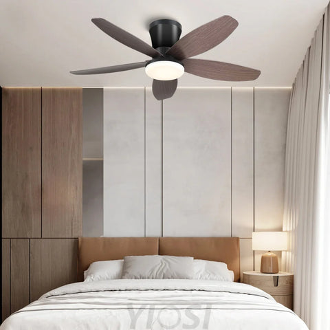 Modern 5-Blade Recessed Ceiling Fan with LED Light & Remote – 36’’/42’’/48’’ ceiling light