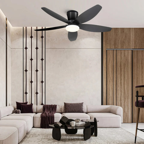 Modern 5-Blade Recessed Ceiling Fan with LED Light & Remote – 36’’/42’’/48’’ ceiling light