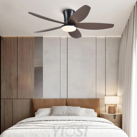 Modern 5-Blade Recessed Ceiling Fan with LED Light & Remote – 36’’/42’’/48’’ ceiling light