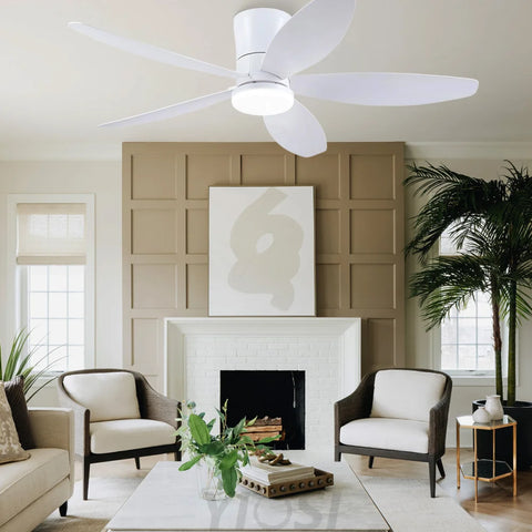 Modern 5-Blade Recessed Ceiling Fan with LED Light & Remote – 36’’/42’’/48’’ ceiling light
