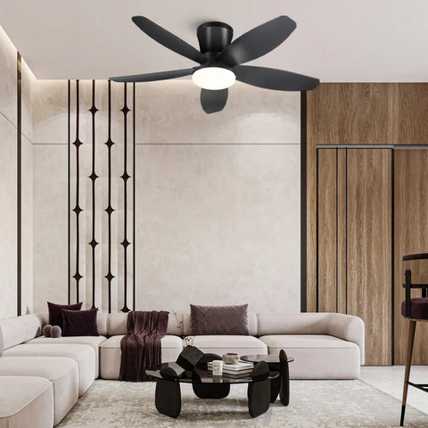 Modern 5-Blade Recessed Ceiling Fan with LED Light & Remote – 36’’/42’’/48’’ ceiling light