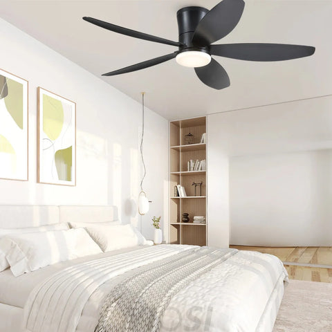Modern 5-Blade Recessed Ceiling Fan with LED Light & Remote – 36’’/42’’/48’’ ceiling light