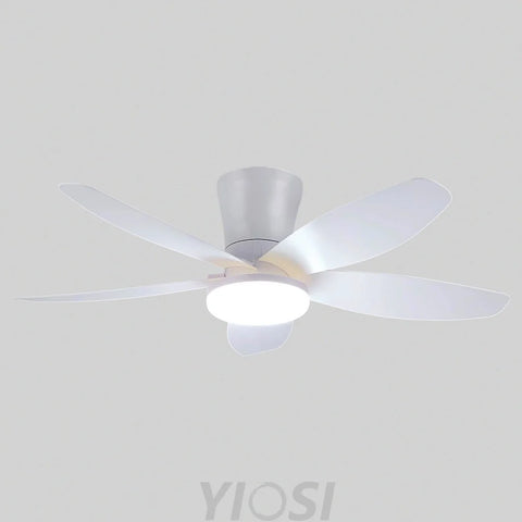 Modern 5-Blade Recessed Ceiling Fan with LED Light & Remote – 36’’/42’’/48’’ White / 36’’ ceiling light
